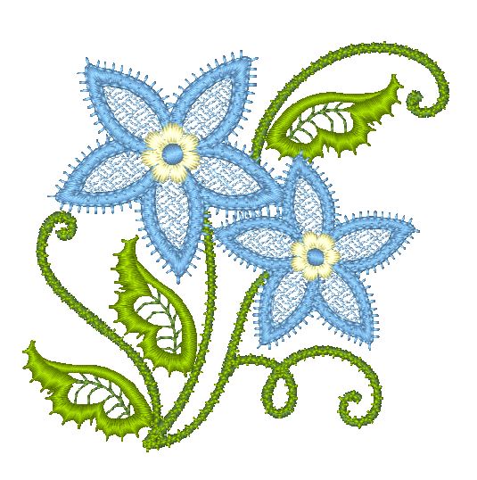 Lacey Flowers [5x7] 11423 Machine Embroidery Designs
