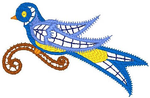 Color Lace Birds ]4x4] 11528 Machine Embroidery Designs