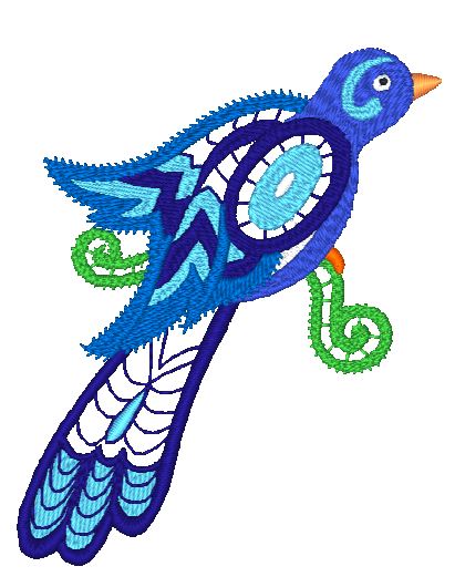 Color Lace Birds ]4x4] 11528 Machine Embroidery Designs