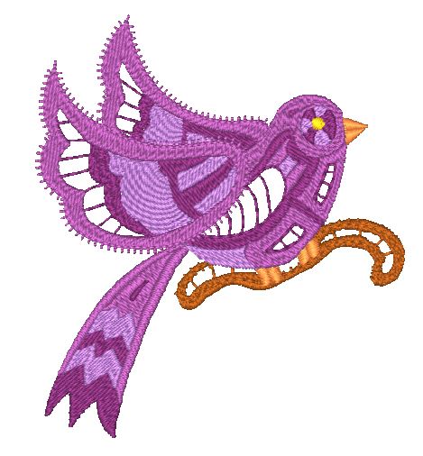 Color Lace Birds ]4x4] 11528 Machine Embroidery Designs