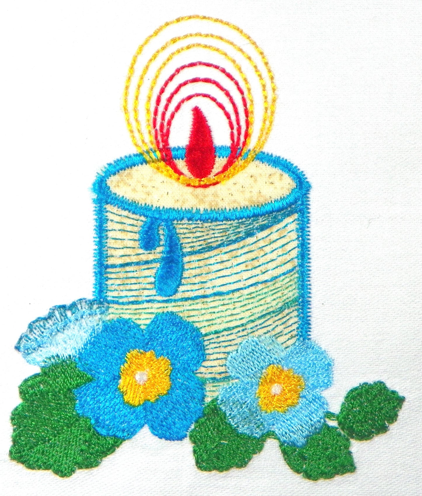 Applique Ornament Candles Machine Embroidery Designs # 10652