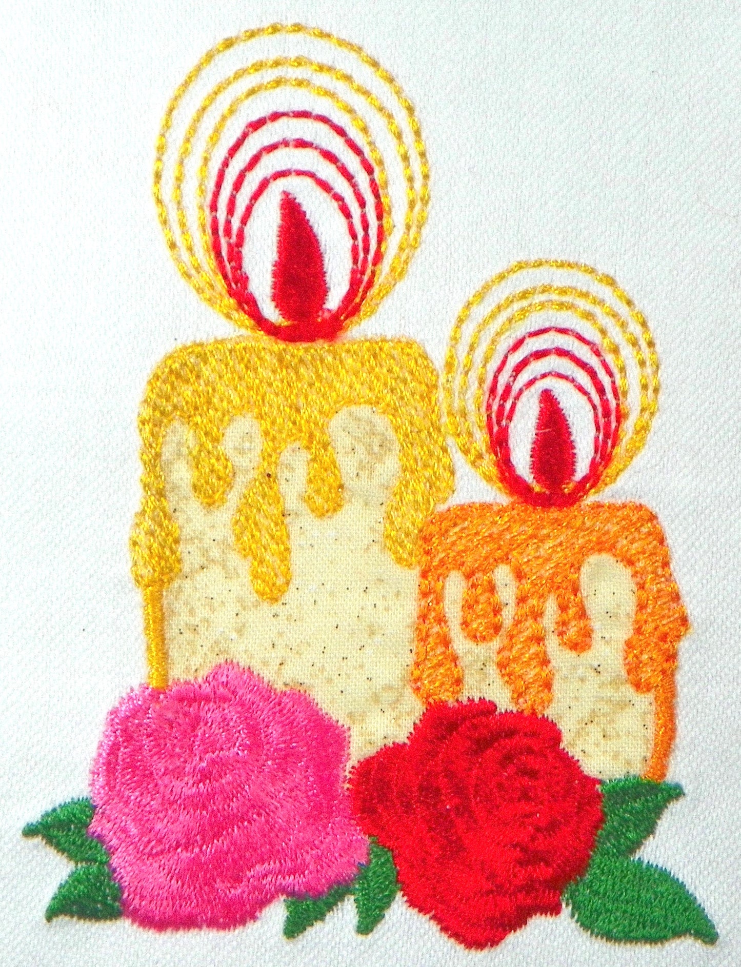 Applique Ornament Candles Machine Embroidery Designs # 10652