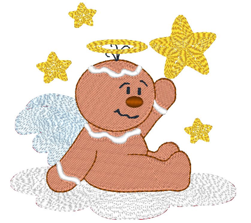 Mylar Ginger Angels [5x7] NLS 11679 Machine Embroidery Designs