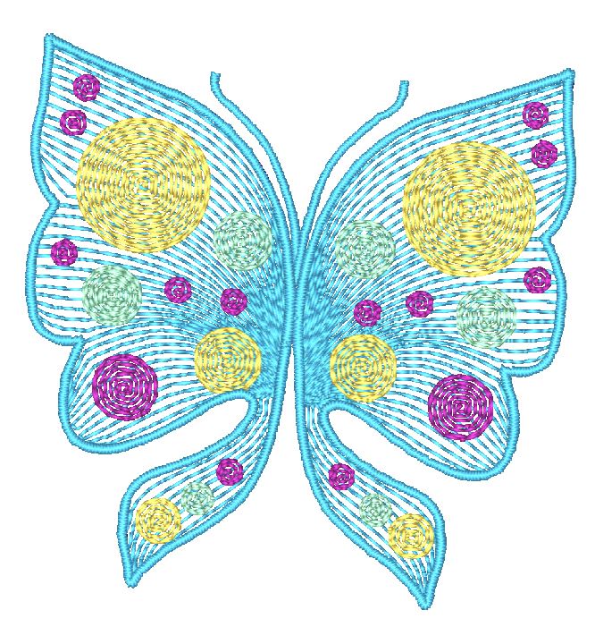 Colorful Butterfly Fantasy [4x4] 11545 Machine Embroidery Designs