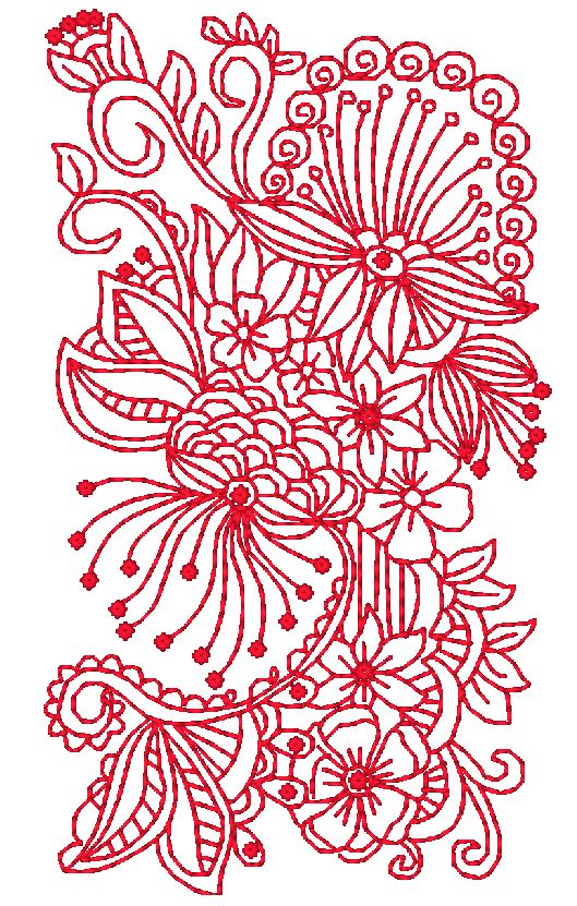 Ink Flowers  [5x7]  # 10233