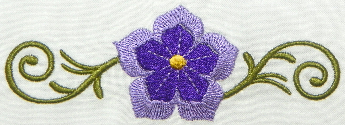 Violet Floral Corners and Borders  [5x7] #  10505