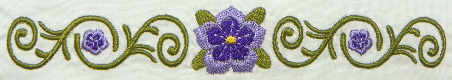 Violet Floral Corners and Borders  [5x7] #  10505