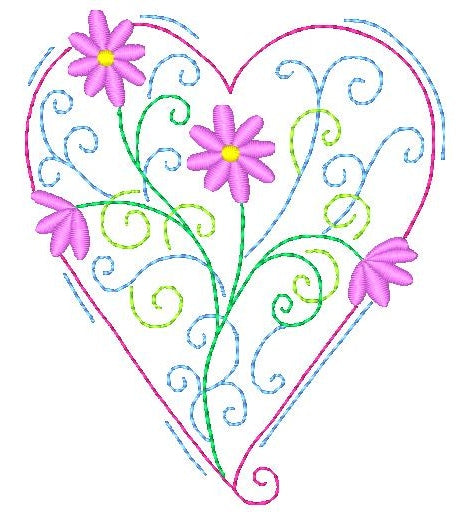 Curly Floral Deco [4x4] 11618 Machine Embroidery Designs