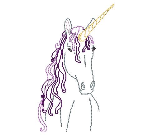 Colorline Fantasy Unicorns [4x4] 11166  Machine Embroidery Designs