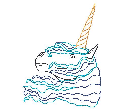 Colorline Fantasy Unicorns [4x4] 11166  Machine Embroidery Designs