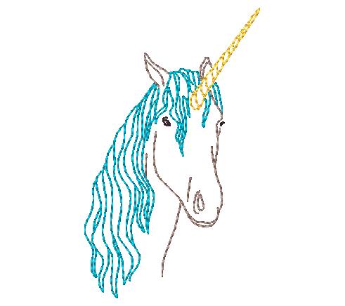 Colorline Fantasy Unicorns [4x4] 11166  Machine Embroidery Designs