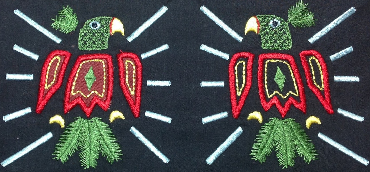 Native Eagles Mola Style with Applique [4x4] 11683 Machine Embroidery Designs