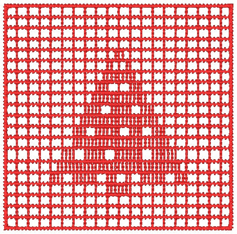 Filet Crochet Christmas [4x4] # 11517