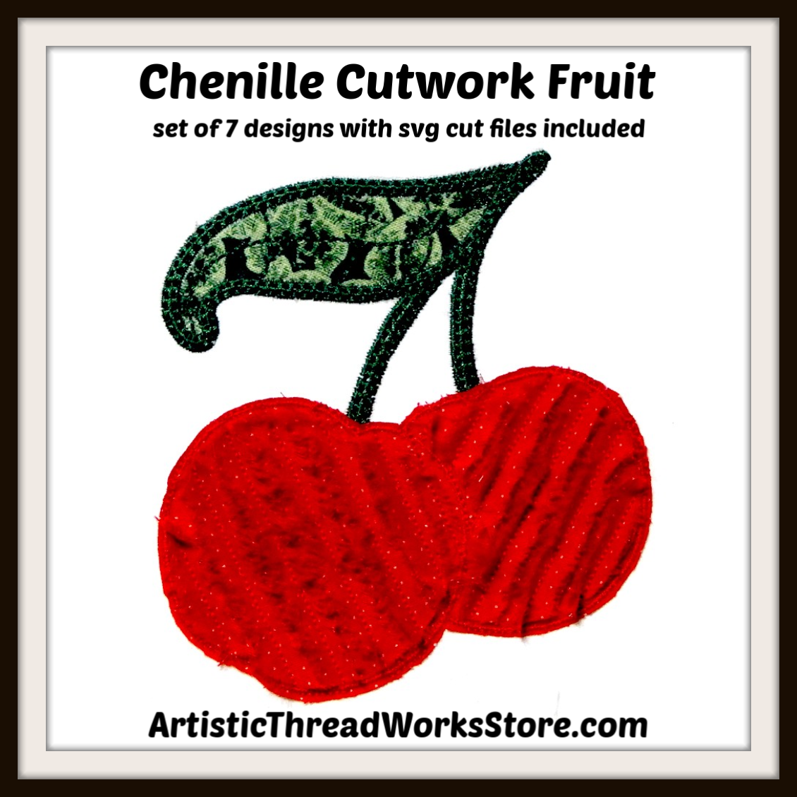 Chenille Cutwork Fruit  ATWS-10023