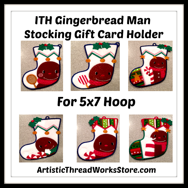 ITH Gingerbreadman Gift Card Holders  [5x7]  ATWS10113
