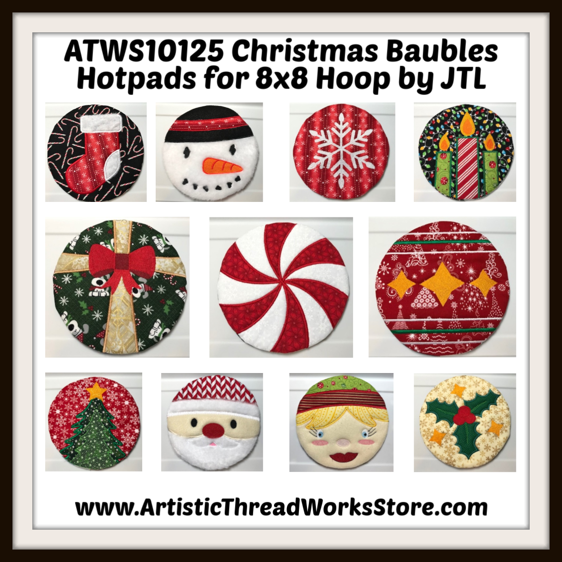 Christmas Baubles ITH Hotpads  ATWS-10125