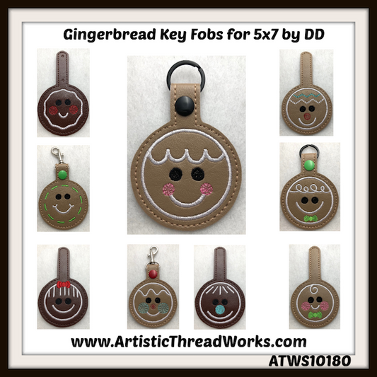 Gingerbread Man Key Fob  [5x7]  ATWS-10180 BD05