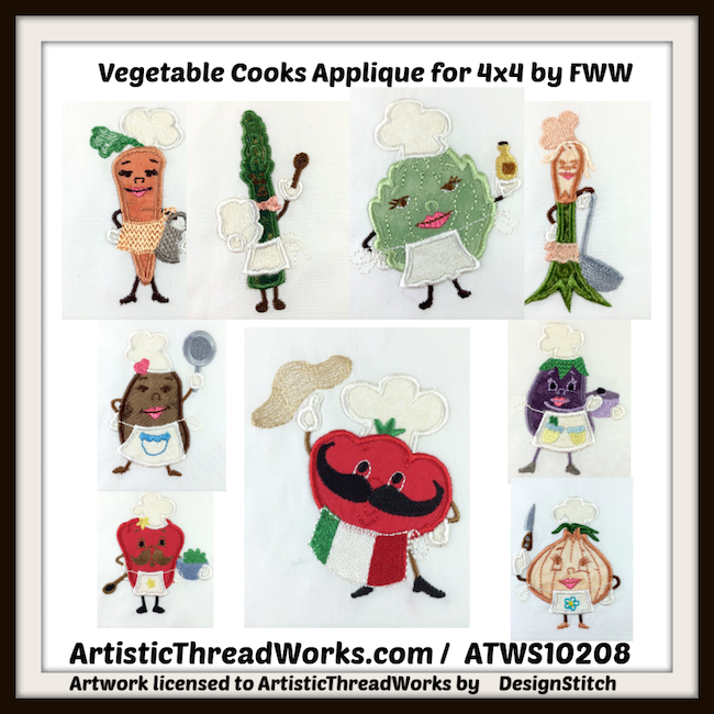 Vegetable Cooks Applique  [4x4] ATWS10208