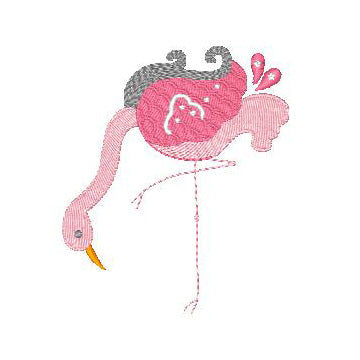 Decorative Flamingos [4x4] 11465 Machine Embroidery Designs