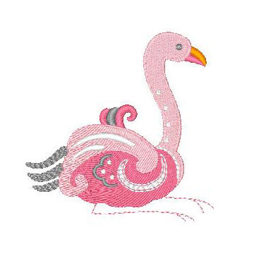 Decorative Flamingos [4x4] 11465 Machine Embroidery Designs