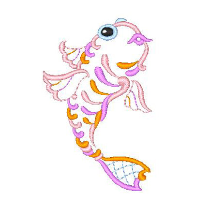 Decorative Fish [4x4] 11580 Machine Embroidery Designs