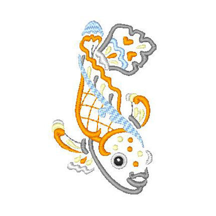 Decorative Fish [4x4] 11580 Machine Embroidery Designs