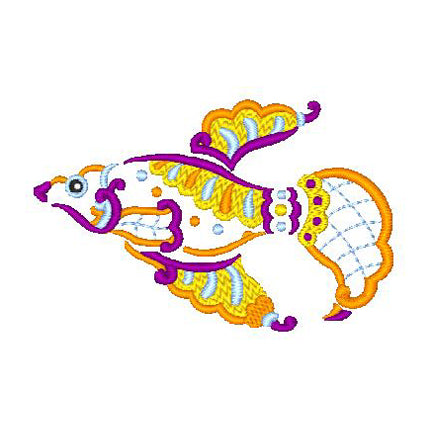 Decorative Fish [4x4] 11580 Machine Embroidery Designs