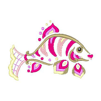 Decorative Fish [4x4] 11580 Machine Embroidery Designs