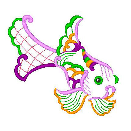 Decorative Fish [4x4] 11580 Machine Embroidery Designs