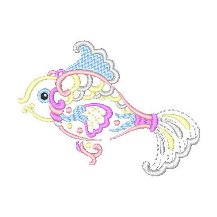 Decorative Fish [4x4] 11580 Machine Embroidery Designs