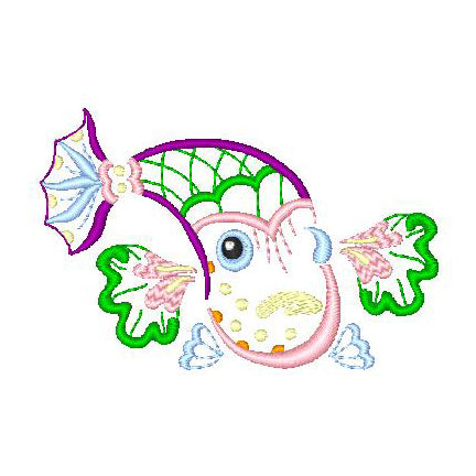 Decorative Fish [4x4] 11580 Machine Embroidery Designs