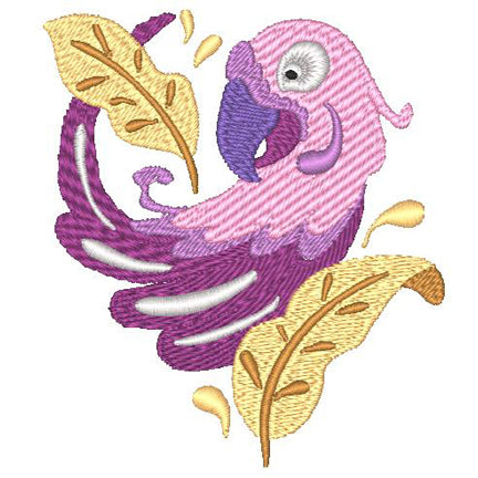Jacobean Parrots [4x4] 11607 Machine Embroidery Designs