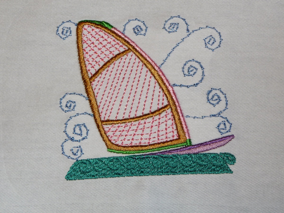 Lace style Wind Surfers [4x4] 11161 Machine Embroidery Designs