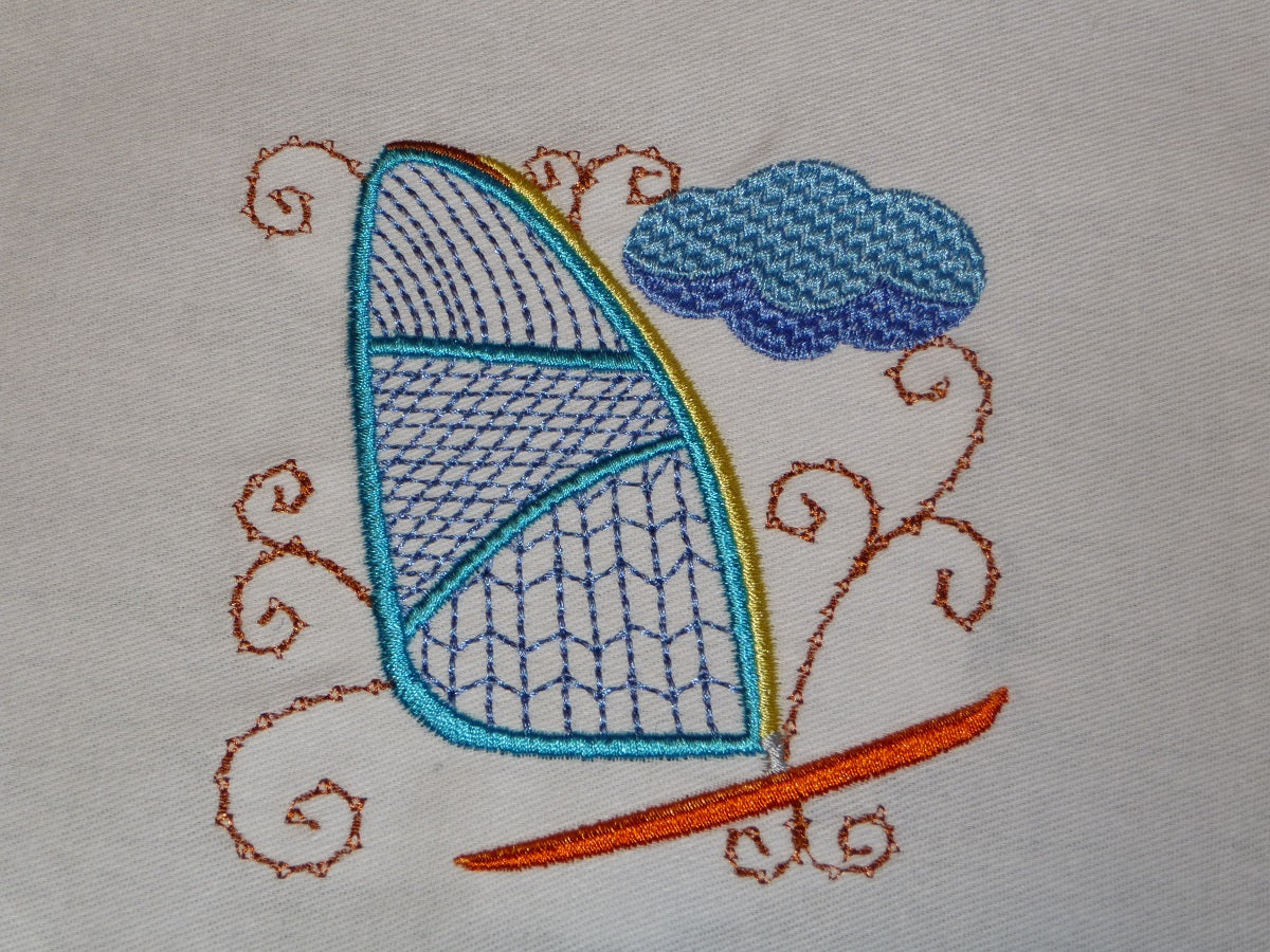 Lace style Wind Surfers [4x4] 11161 Machine Embroidery Designs
