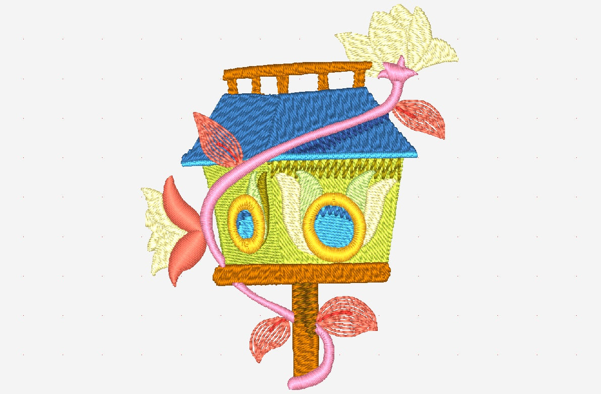 Decorative Birdhouses [4x4] 11602 Machine Embroidery Designs