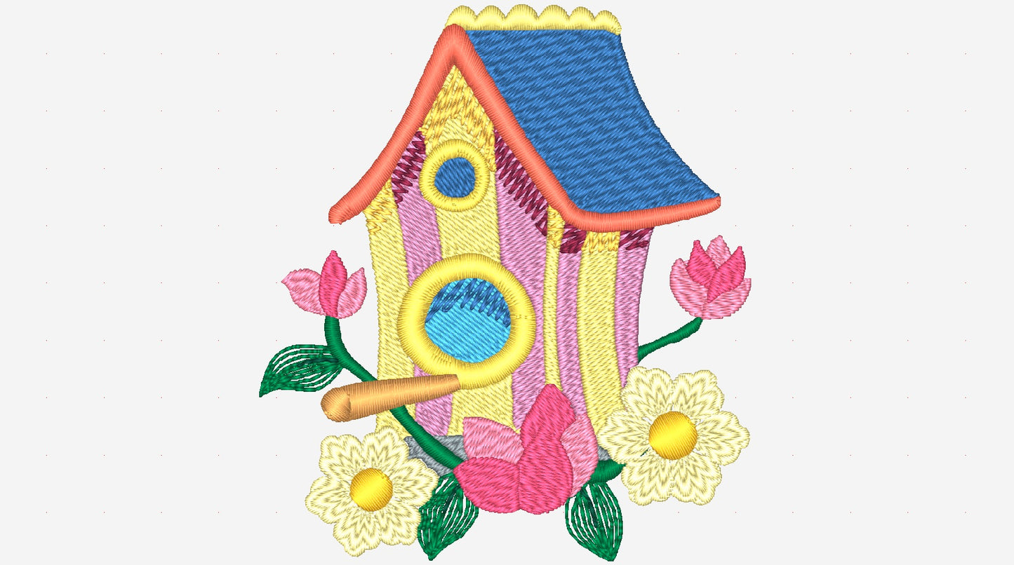 Decorative Birdhouses [4x4] 11602 Machine Embroidery Designs