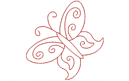 Redwork Butterfly Delight [4x4] 11030 Machine Embroidery Designs