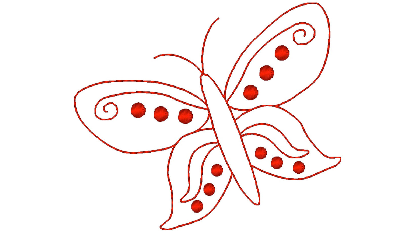 Redwork Butterfly Delight [4x4] 11030 Machine Embroidery Designs