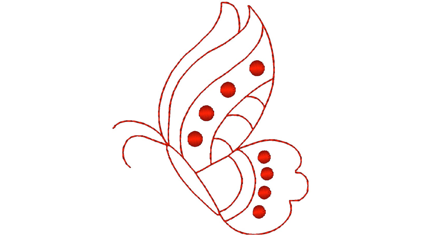 Redwork Butterfly Delight [4x4] 11030 Machine Embroidery Designs