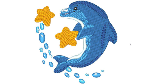 Timmy The Dolphin [4x4] 11477 Machine Embroidery Designs