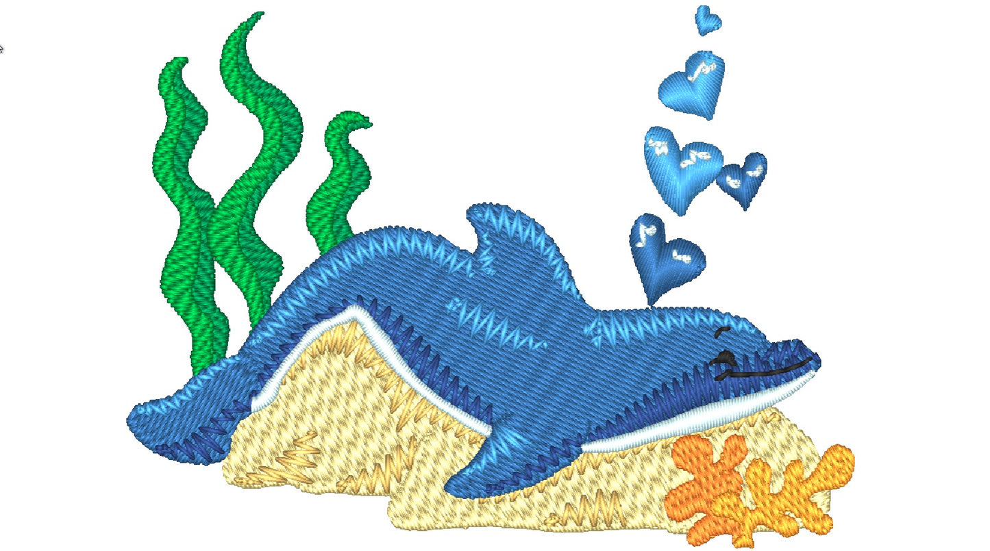 Timmy The Dolphin [4x4] 11477 Machine Embroidery Designs