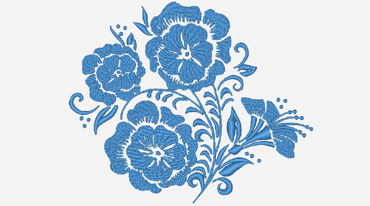 Flowers One Color [5x7] 11332 Machine Embroidery Designs
