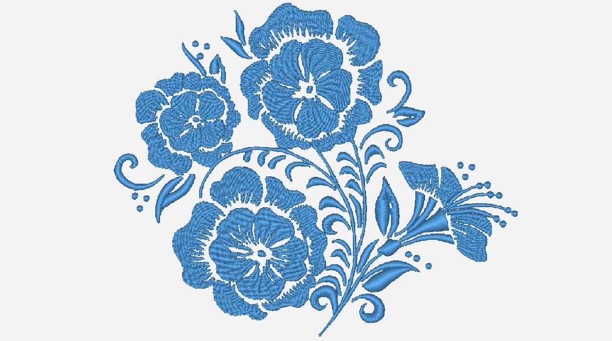 Flowers One Color [5x7] 11332 Machine Embroidery Designs