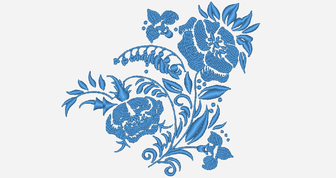 Flowers One Color [5x7] 11332 Machine Embroidery Designs