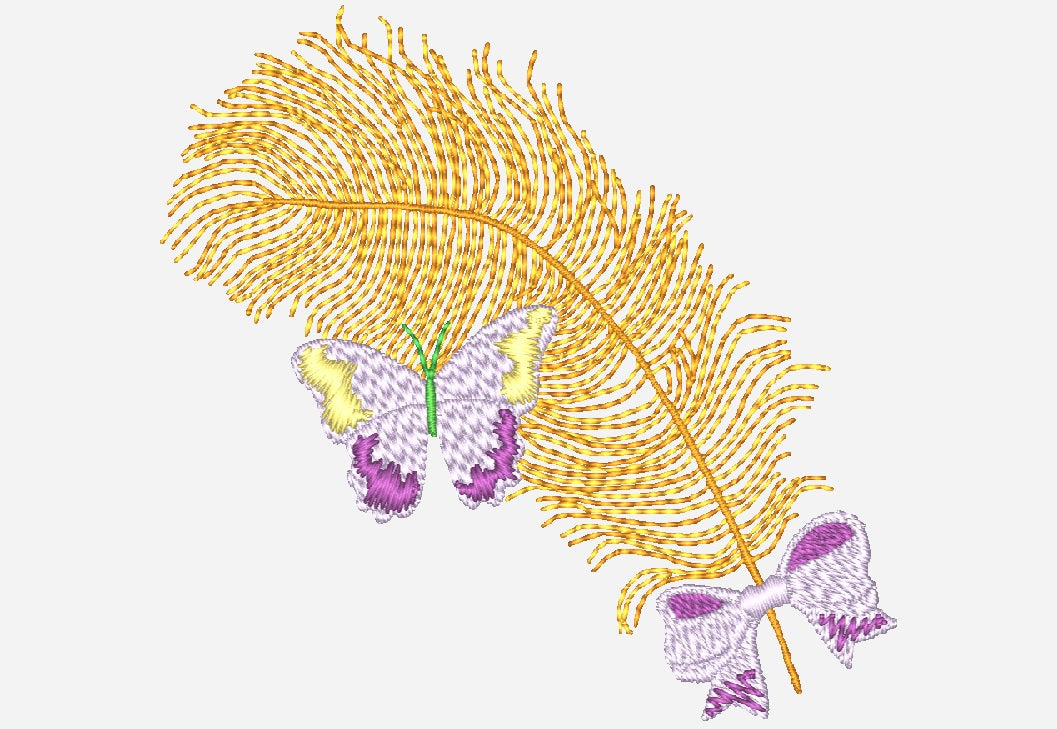 Feathers With Style [4x4]  11428  Machine Embroidery Designs