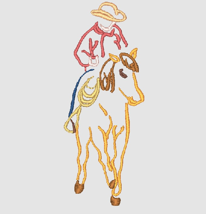 Outline Western [4x4] 11437 Machine Embroidery Designs