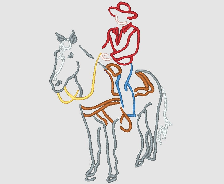 Outline Western [4x4] 11437 Machine Embroidery Designs
