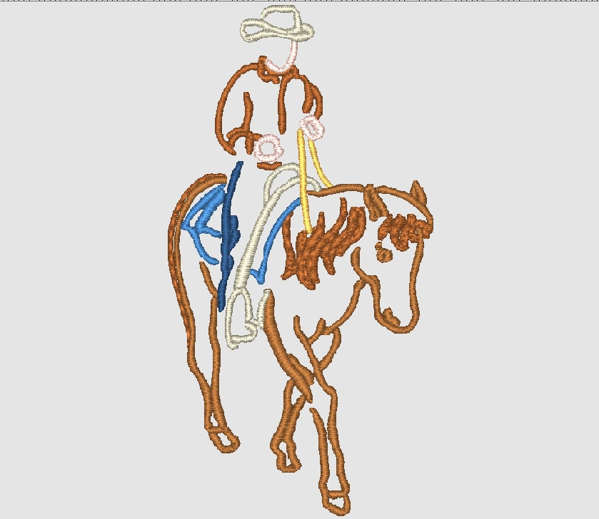 Outline Western [4x4] 11437 Machine Embroidery Designs