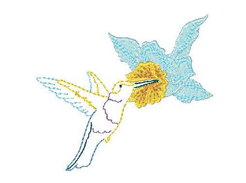 Elegant Hummingbirds [4x4] 11758 Machine Embroidery Designs