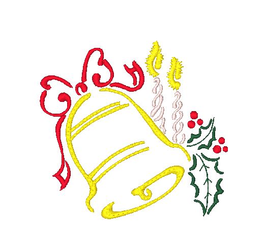 Christmas Bells and Candles [4x4] 10863 Machine Embroidery Designs